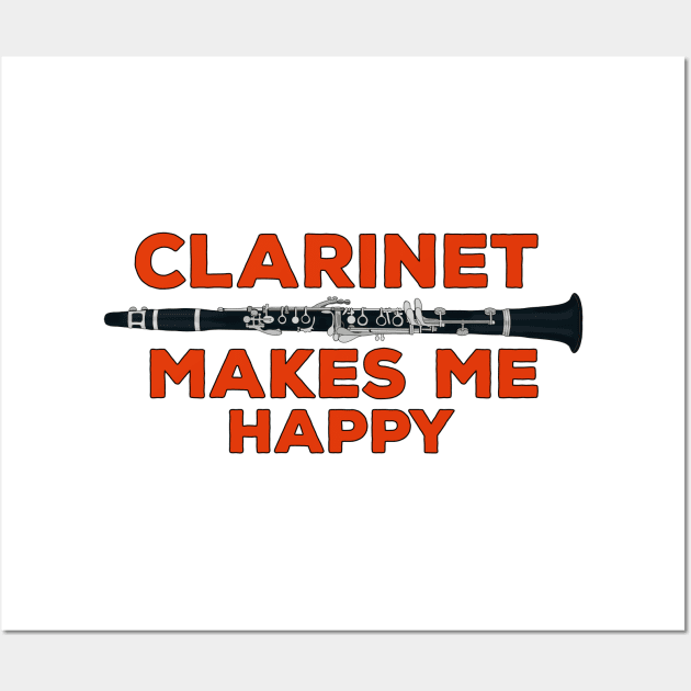 Clarinet Makes Me Happy Wall Art by DiegoCarvalho